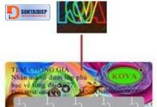 Thông báo thay đổi tem chống hàng giả của Kova